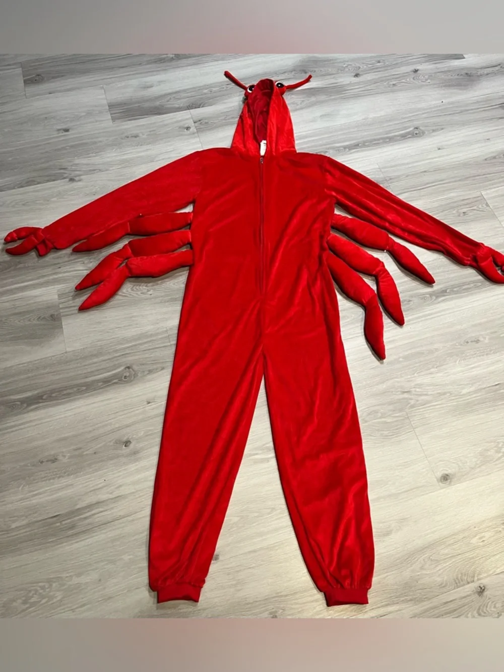 Rubie's Red Lobster Costume One-Piece Hooded Jumpsuit‎